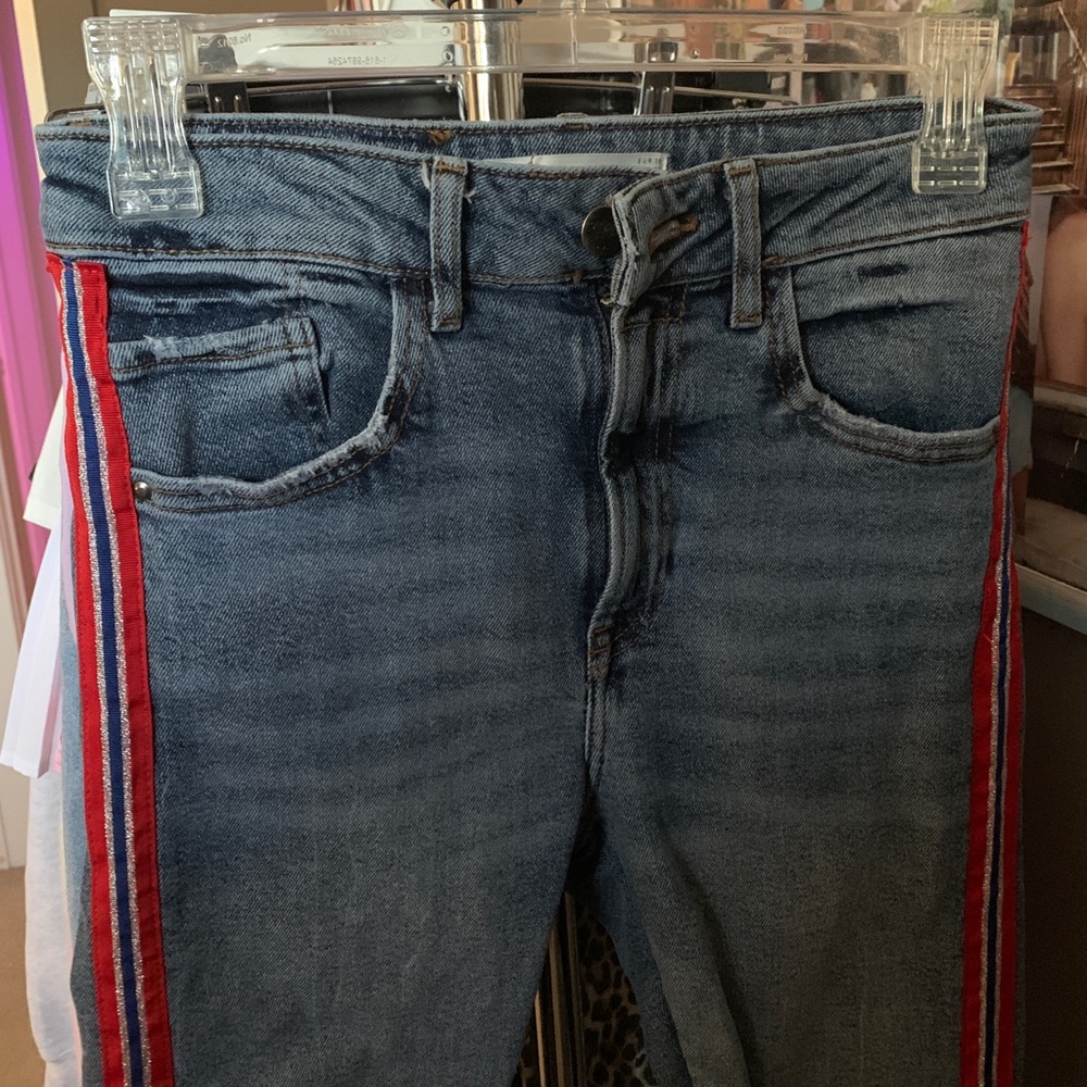 Zara striped jeans